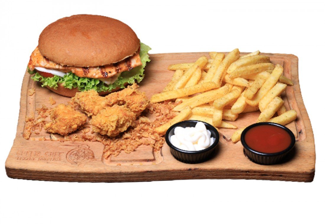 Chicken Burger Menü 150gr